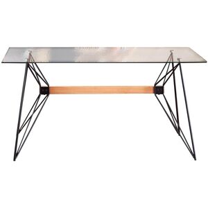 Stôl Allegro 160x80 Transparentný/Čierna